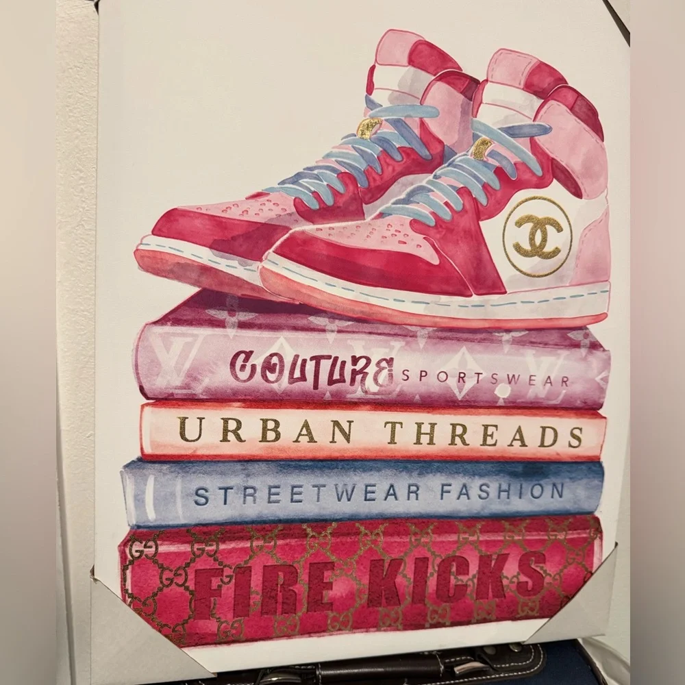Inspiration Design‎ Stylish Pink High-Top Sneakers 20x16